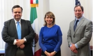 Jose Mario Sanchez, Consul General of Mexico in San Diego Remedios Gomez Arnau and Jack Clark.