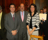 Governor of Chihuahua with the Directors of BECC and Nadbank, Maria Elena Giner and Geronimo Gutierrez