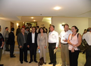 The General Manager with the Secretaries of Communications and Public Works and Urban Development and Ecology of the State of Chihuahua, Javier Garfias and Rafael Servand